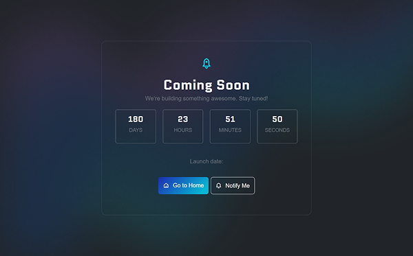 Coming Soon Page